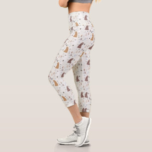 Leggings Capri Bears mignonne dans le Motif Woods