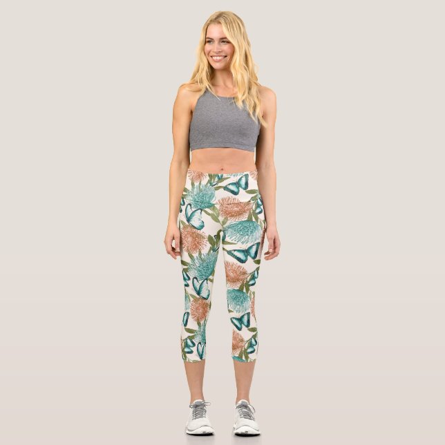 Leggings Capri Beau Papillon imprimé Legging (Recto)