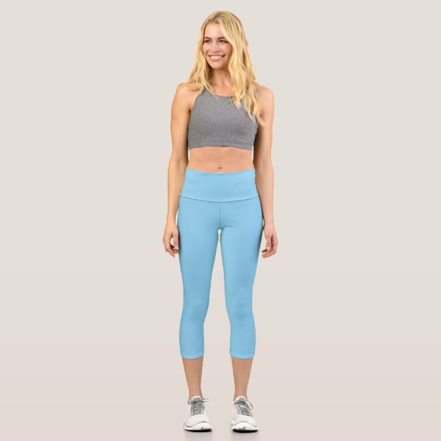 Leggings Capri Bébé Bleu Haut taille Yoga Capris (Recto)