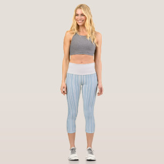 Leggings Capri Bébé bleu rayé