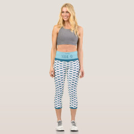 LEGGINGS CAPRI BÉBÉ RONRON "BLEU" PANTALON CAPRI SUR-MESURE HAUT