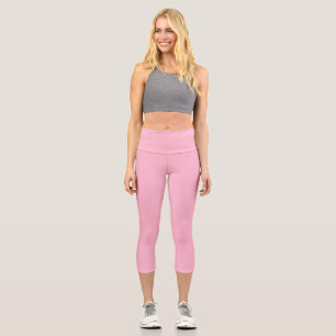 Leggings Capri Bébé rose couleur solide