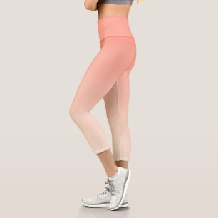 Leggings Capri Belle abstraction tendance rose corail dégradé