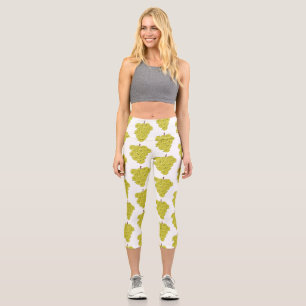 Leggings Capri Belle bande de raisins amusante illustration