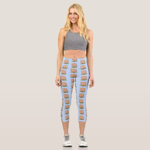 Leggings Capri Belle illustration de dessin animé de bébé wombat