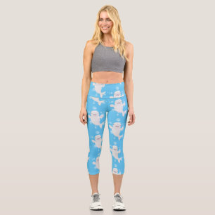 Leggings Capri Béluga mignon bulles dessin de dessin animé