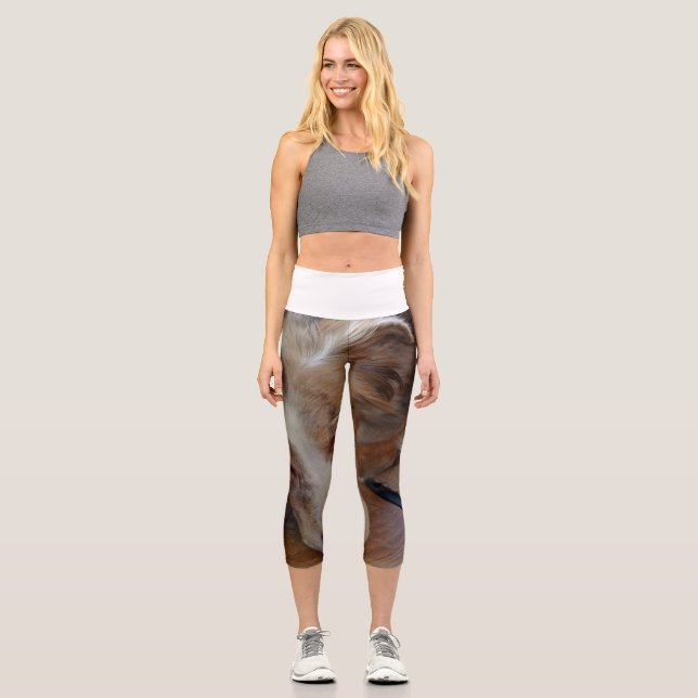 Leggings Capri berger australien rouge merle dormir (Recto)