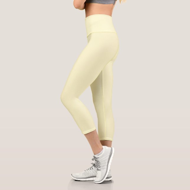 Leggings Capri Beurre jaune uni | Classic Elegant (Gauche)