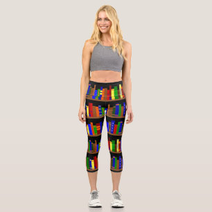 Leggings Capri bibliothèque livres bibliothèque bibliothèque bibl