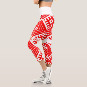 Leggings Capri Biélorussie Б е л а р у с ь Motifs folklo