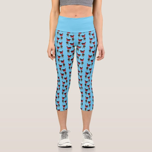 Leggings Capri Blackbird Sleeping in Front of the TV Comic  (Recto)
