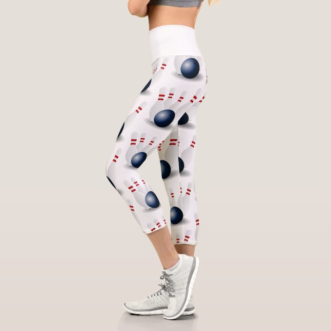 Leggings Capri Blancs de quilles (Gauche)