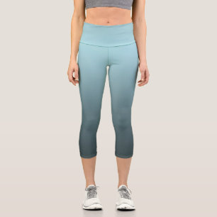 Leggings Capri Bleu chic et noir Ombre doux dégradé