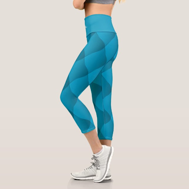 Leggings Capri Bleu doux de luxe (Gauche)