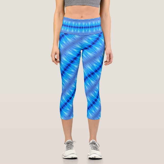 Leggings Capri Bleu océan (Recto)