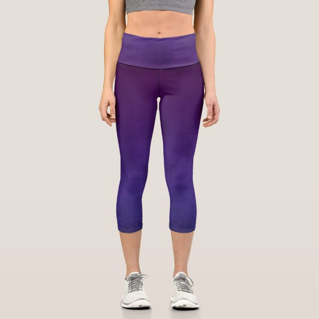 Leggings Capri Bleu pourpre rustique ombre foncé (Recto)