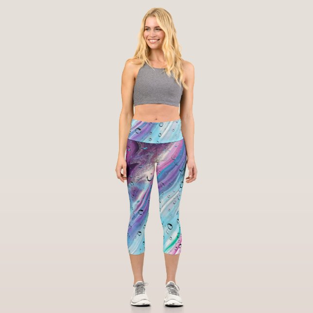 Leggings Capri Bleu-Violet (Recto)