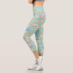 Leggings Capri Blobs colorés