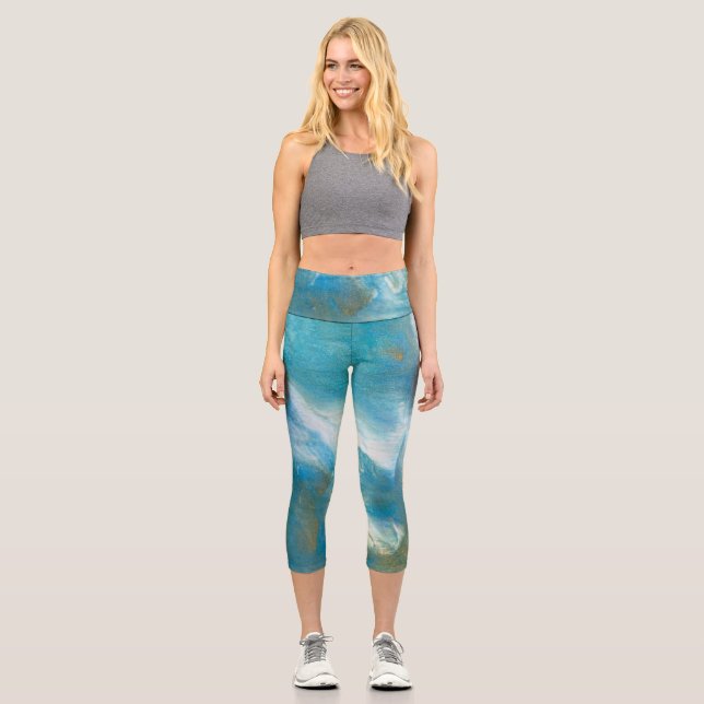 Leggings Capri Blue Ocean 1 Capris taille haute  (Recto)