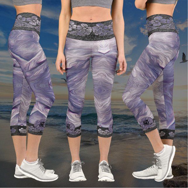 Leggings Capri Bolder Stone & Fleurs 821 (Créateur téléchargé)