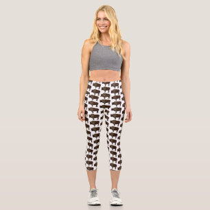 Leggings Capri Bonne illustration de bison américain