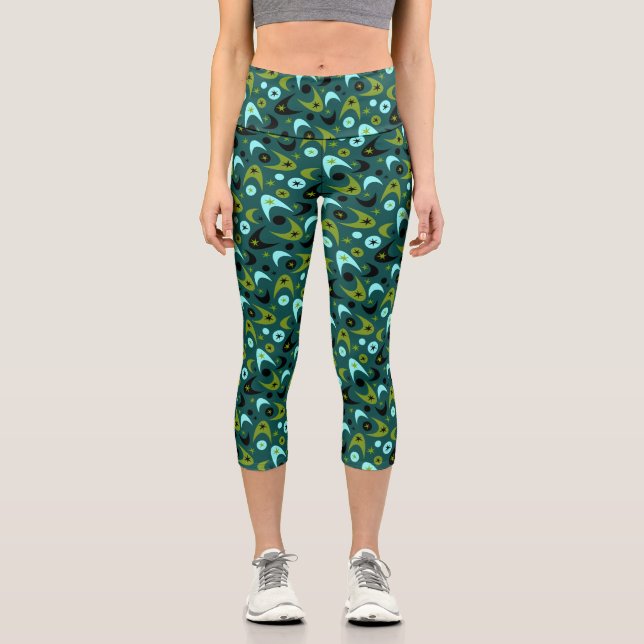 Leggings Capri Boomerangs rétro (Recto)