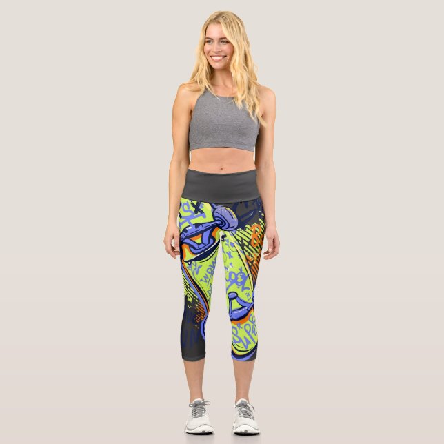 Leggings Capri Born to ride  (Recto)