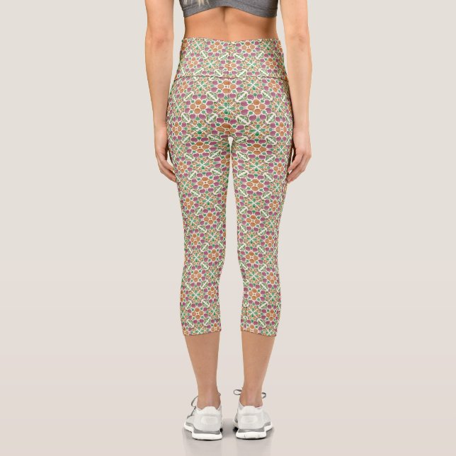Leggings Capri Botanical Pop - Forest (Verso)