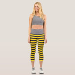 Leggings Capri Bourdon Noir Jaune Lignes Horizontales Abeille Bou<br><div class="desc">Vous verrez comment tout le monde aimera l'esthétique de la mignonne abeille que ce design a simplement en combinant deux couleurs. Pour les amateurs de classique et de simple, c'est génial. Si vous voulez montrer à tout le monde combien vous aimez les abeilles, ce design amusant et mignon avec des...</div>