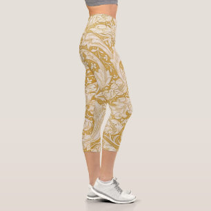Leggings Capri Bouton de Bachelier en or de William Morris Floral