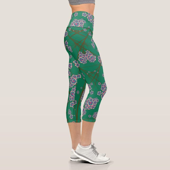 Leggings Capri Branches particulières Hauteur Capri haut taille (Droite)