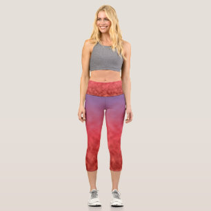 Leggings Capri Brume cramoisie au crépuscule