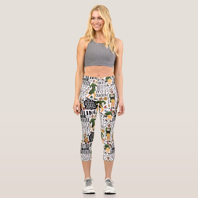 Leggings Capri Buddy le Motif de devis Elf (Recto)