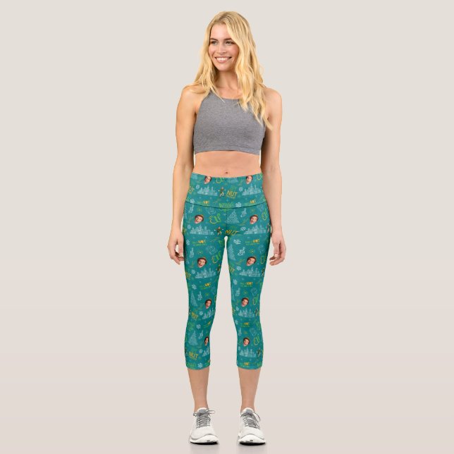 Leggings Capri Buddy le Motif de devis Turquoise Elf (Recto)