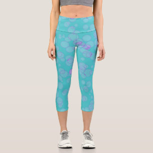 Leggings Capri Bulles turquoises