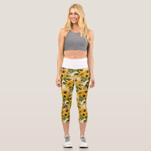 Leggings Capri Cadeaux De Tournesol Le Tournesol Est Un Emblème P