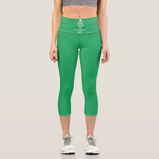 Leggings Capri Calme C'est irlandais Jour de la Saint Patrick (Recto)