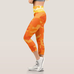 Leggings Capri Camo jaune INITIALS Orange Active Elle