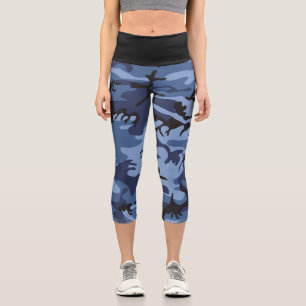 Leggings Capri Camouflage bleu marine, Militaire, Armée