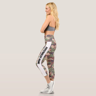 Leggings Capri Camouflage Brown terrestre PERSONNALISER