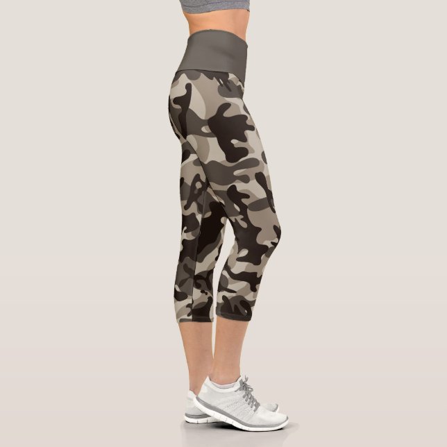 Leggings Capri Camouflage du quartier fermé (Droite)