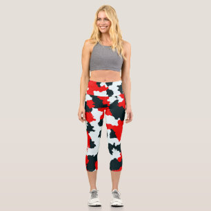 Leggings Capri Camouflage en mosaïque Abstraite géométrique irrég