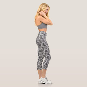 Leggings Capri Camouflage gris