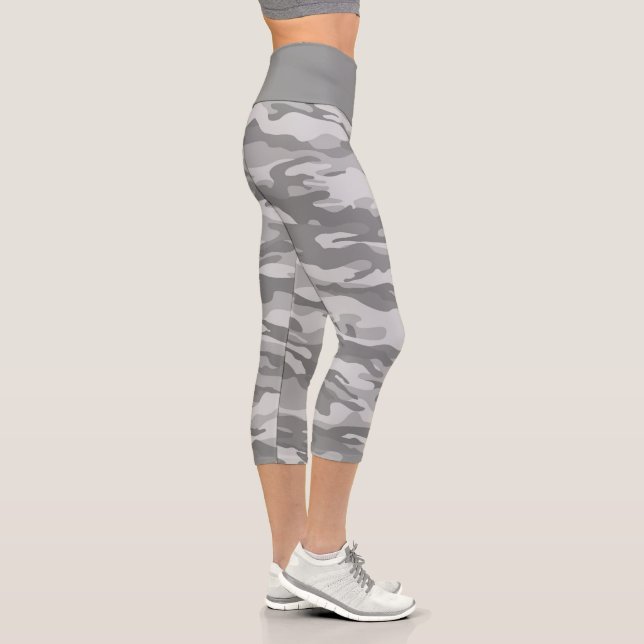 Leggings Capri Camouflage gris mou (Droite)
