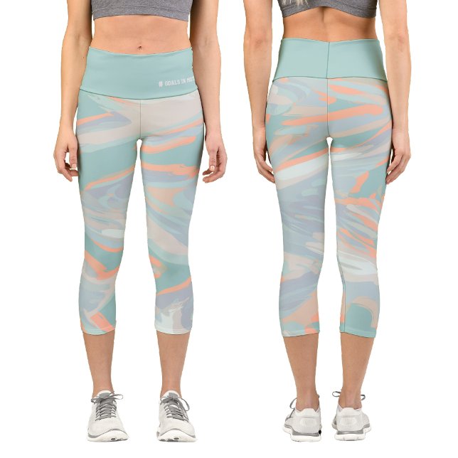 Leggings Capri Camouflage holographique personnalisé (Créateur téléchargé)