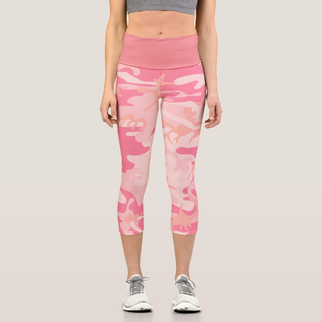 Leggings Capri Camouflage rose, Armée (Recto)