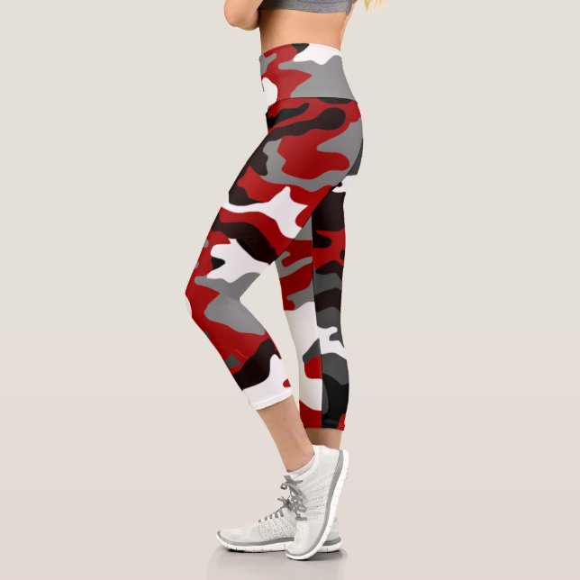 Leggings Capri Camouflage rouge (Gauche)