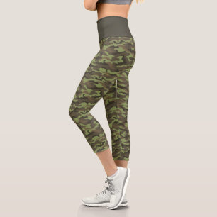 Leggings Capri Camouflage vert Camo mignon