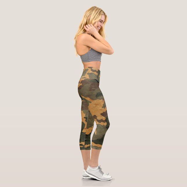 Leggings Capri Camouflage vert dégueulasse (Droite)