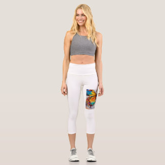 Leggings Capri Capri à haut taille d'inspiration vintage